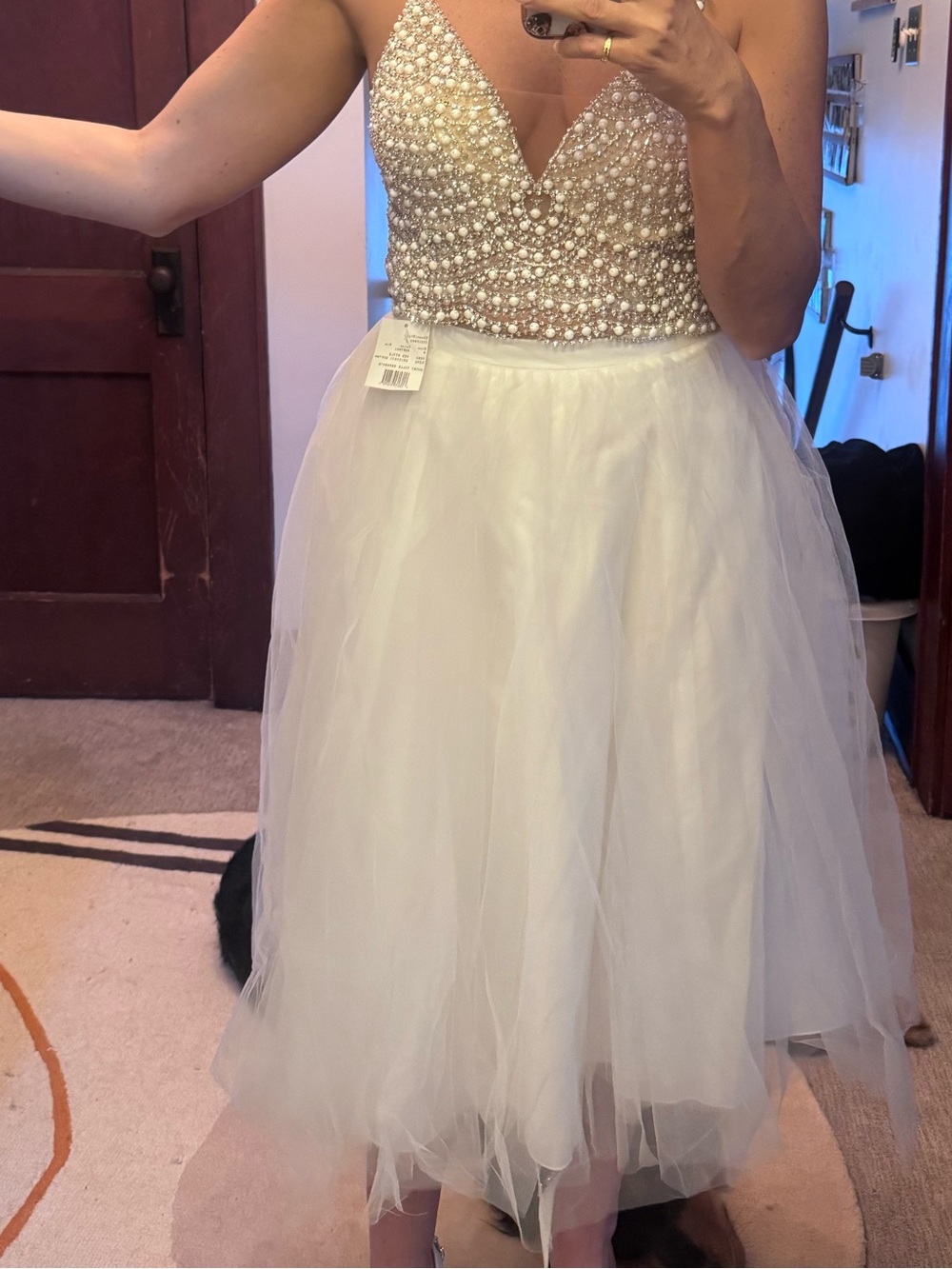 Tulle Tea-Length Bridal skirt. David’s bridal studio size 8